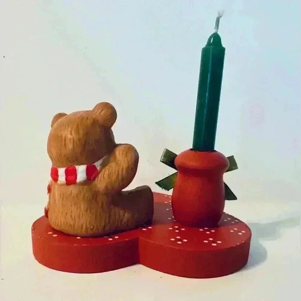 Vintage 1988 Teddy Bear Heart Candle, New In Box - Picture 5 of 10